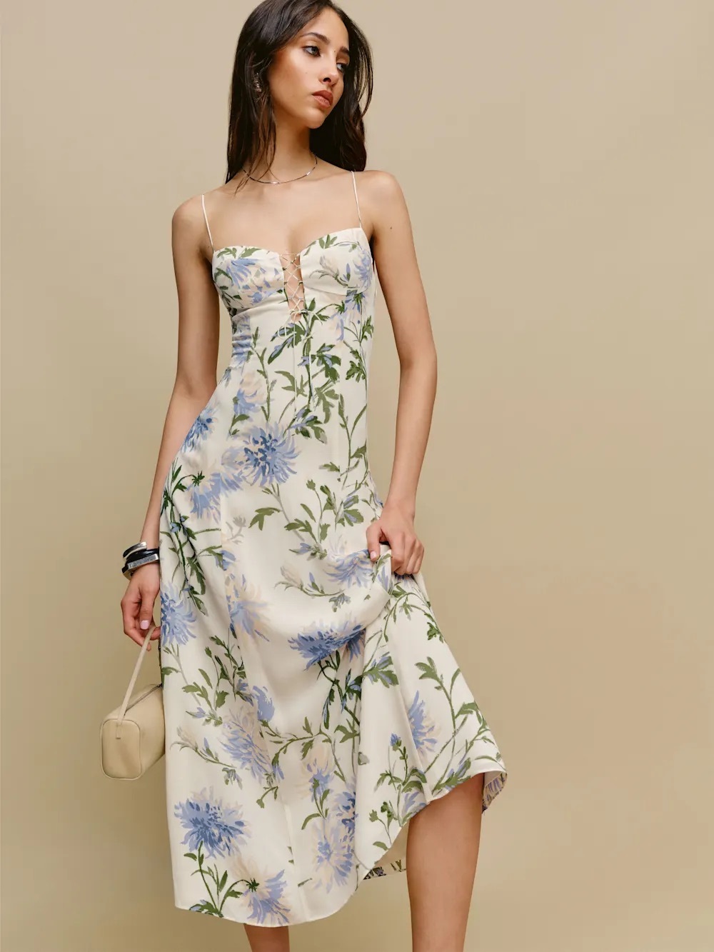 Reformation Emely Dress Ivory - Size 12 - Picture 4 of 9